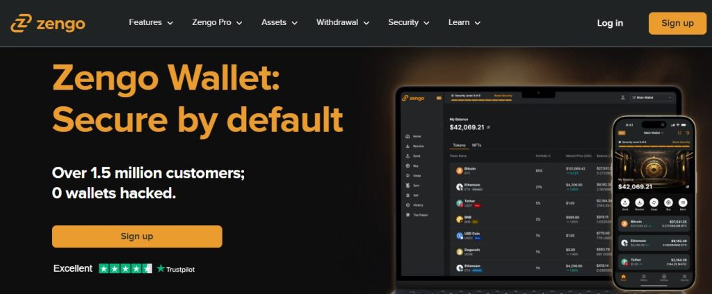 Zengo - Comparativa de las mejores wallets de Solana en 2025